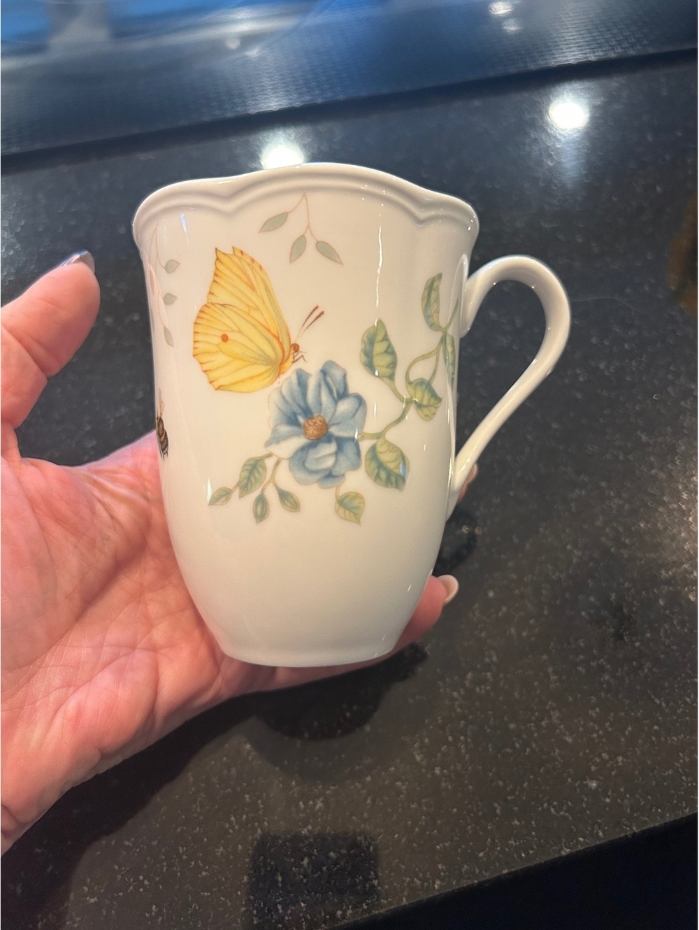 Lenox 12 Oz Butterfly Meadow Dragonfly coffee Cup
